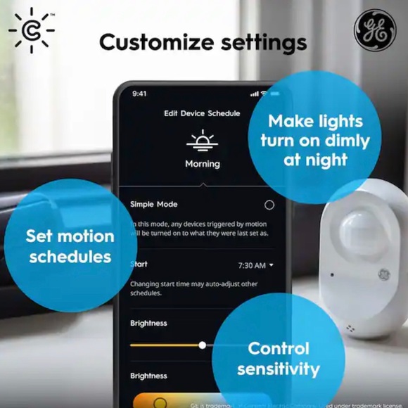 GE Lighting CYNC Smart Wire-Free Motion Sensor *NEW* - Picture 5 of 8